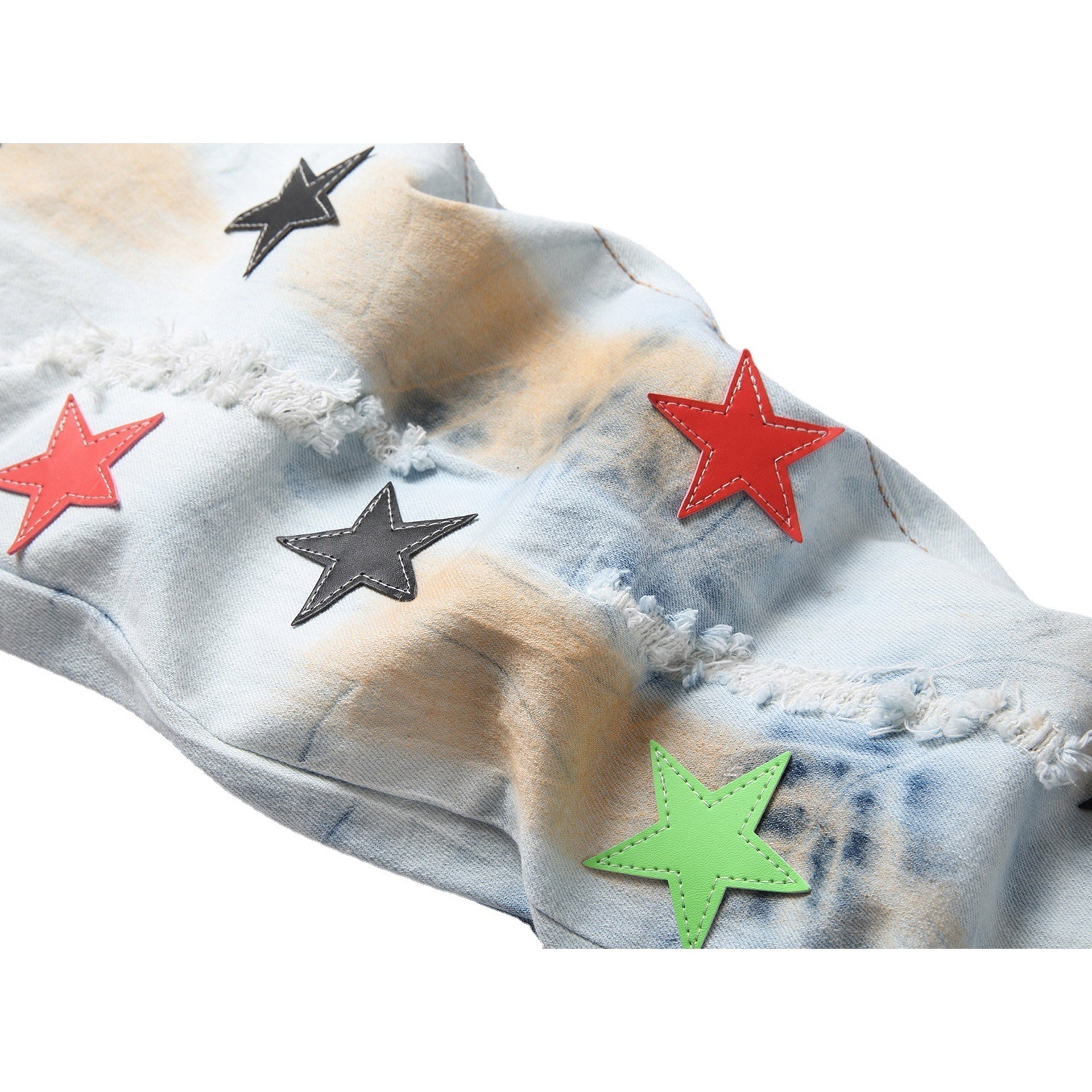 Amiri Jeans Stars Ripped Stretch Jeans