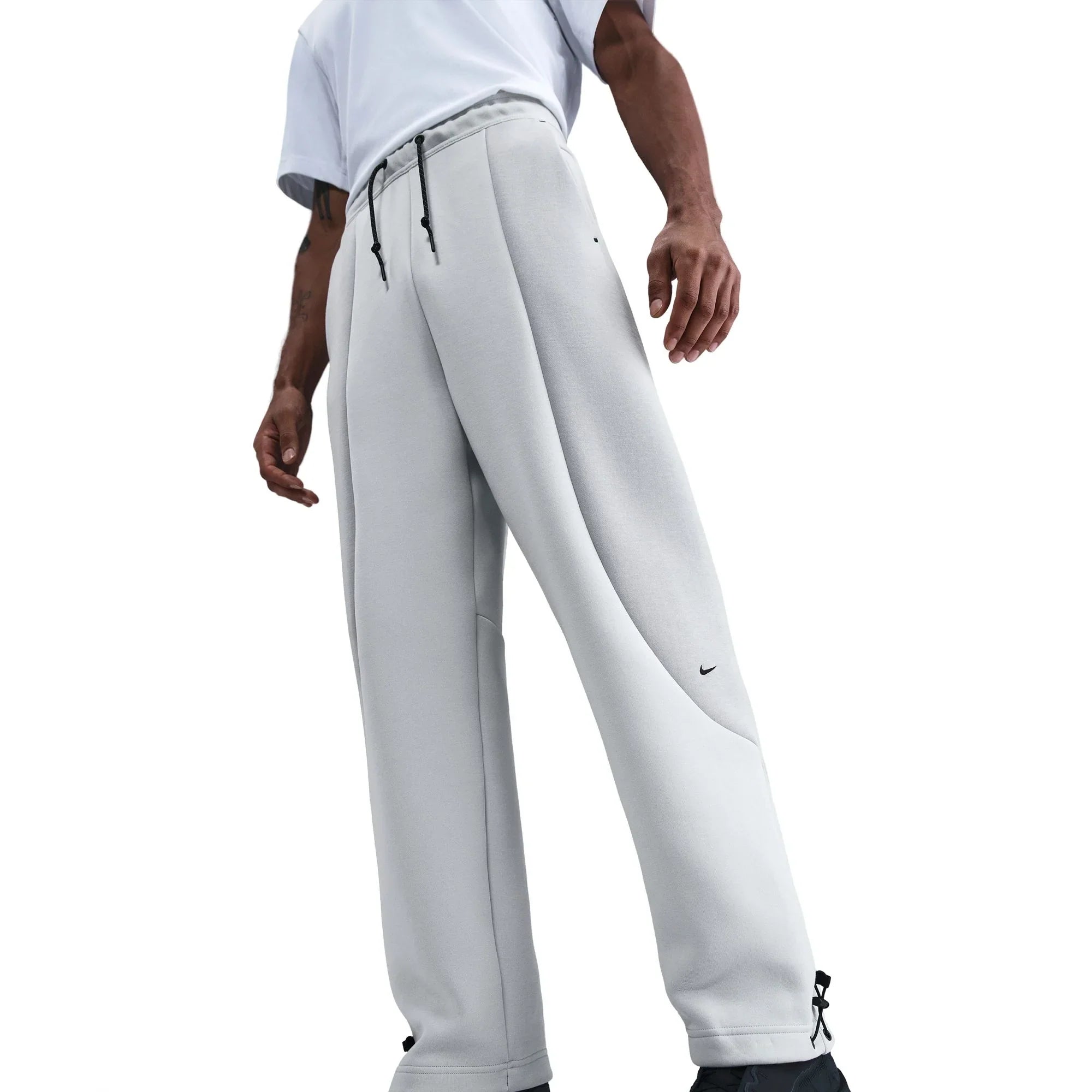 Nike Tech Open-Hem Fleece Trousers Cream/Grey