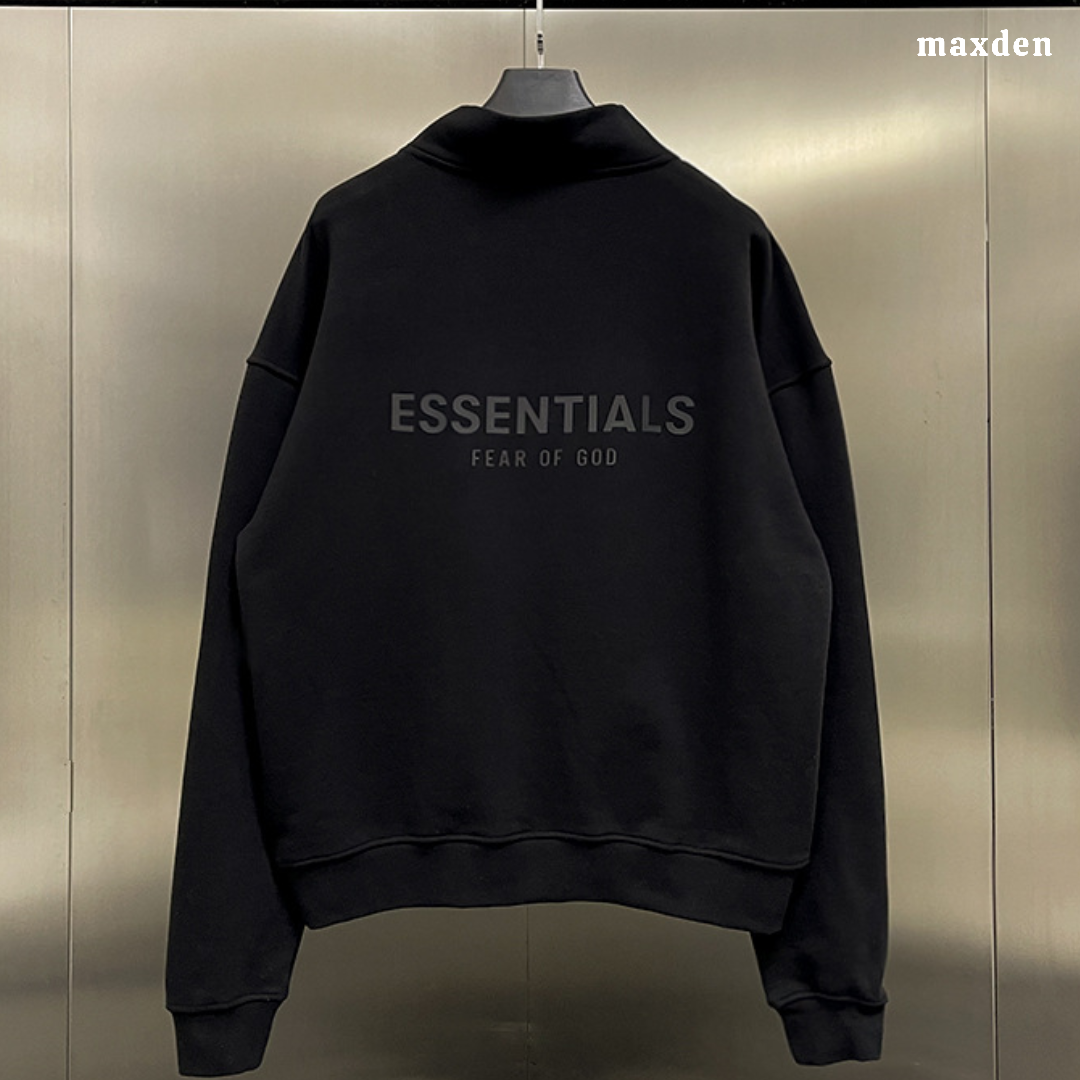 ESSENTIALS Half Zip Logo Sweatshirt