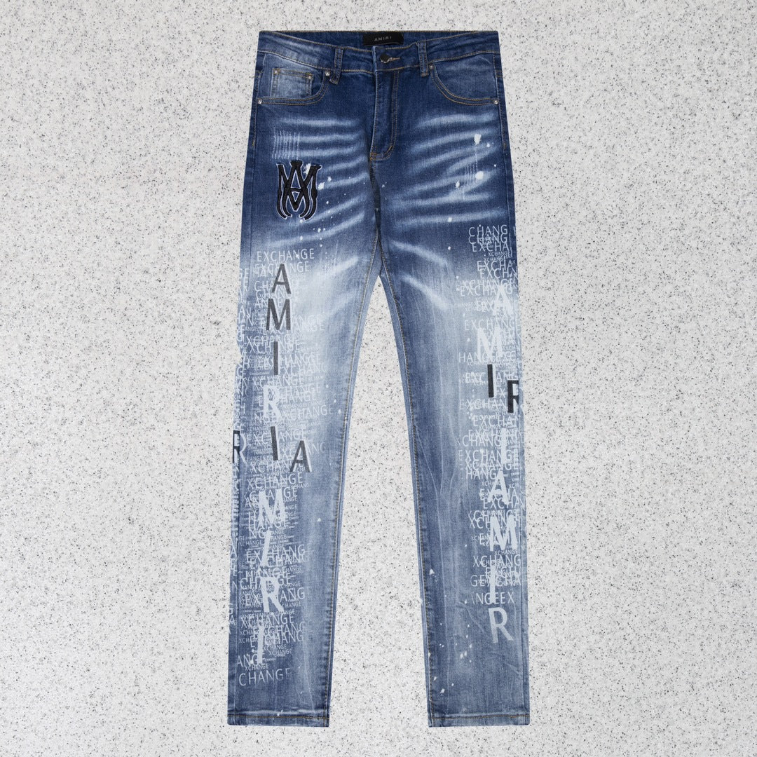 Amiri Jeans Sticker-Embroidered Jeans