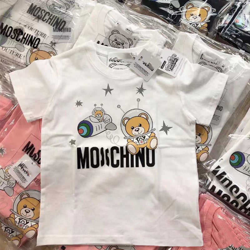 Moschino T-shirt Bear Short-Sleeved T-shirt For Men And Women