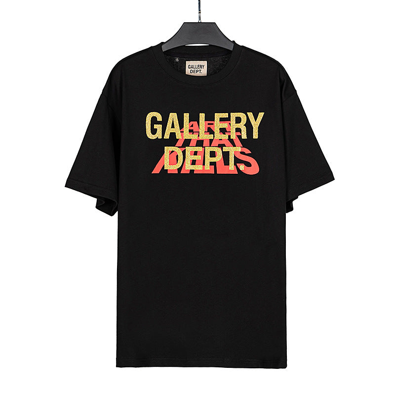 Gallery Dept T-shitrs Vintage Printed plus Size Men and Women Short Sleeve