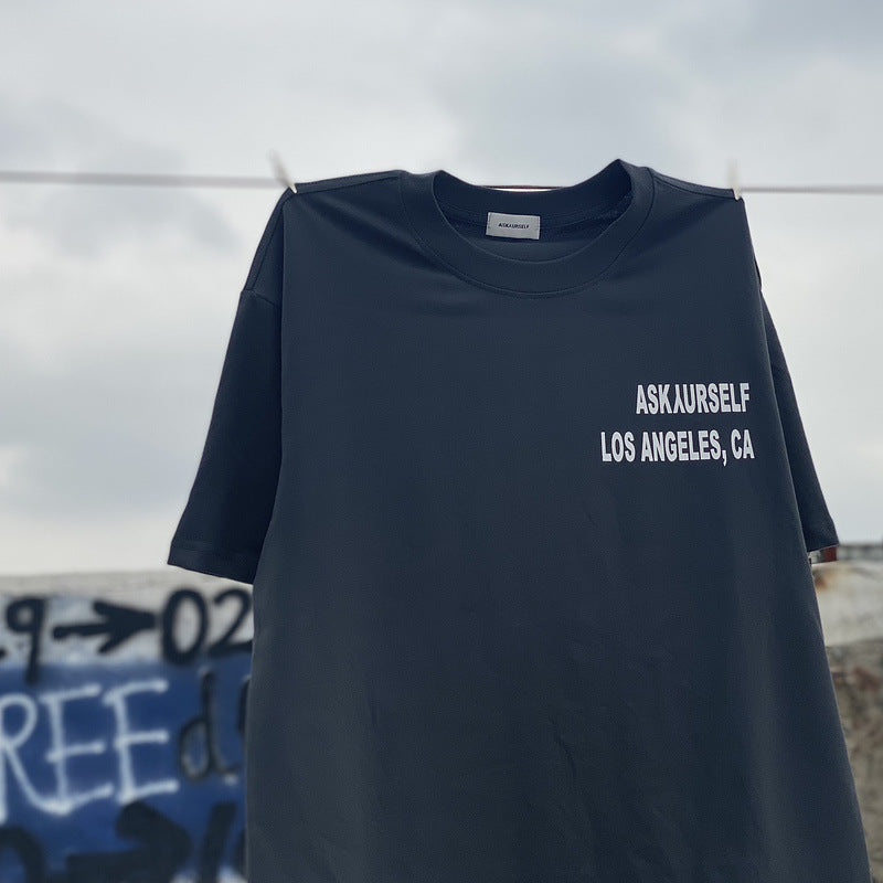 Askyurself T-shirts Summer round Neck Loose Short Sleeves T-shirt