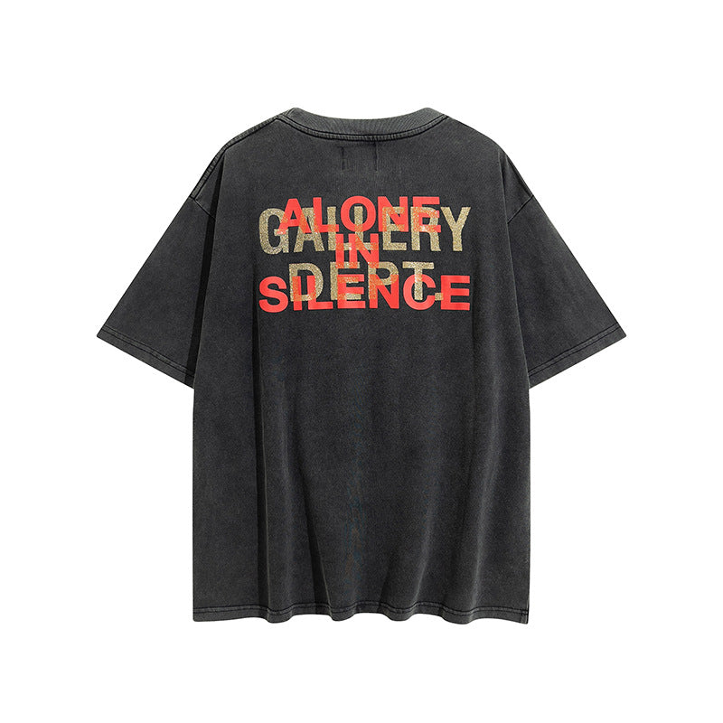 Gallery Dept T-shitrs Printed round Neck Retro Short Sleeve T-shirt Loose Short Sleeve